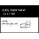 Marley Philmac Elbow Female Thread 110 x 4 BSP - MM307.110.100
